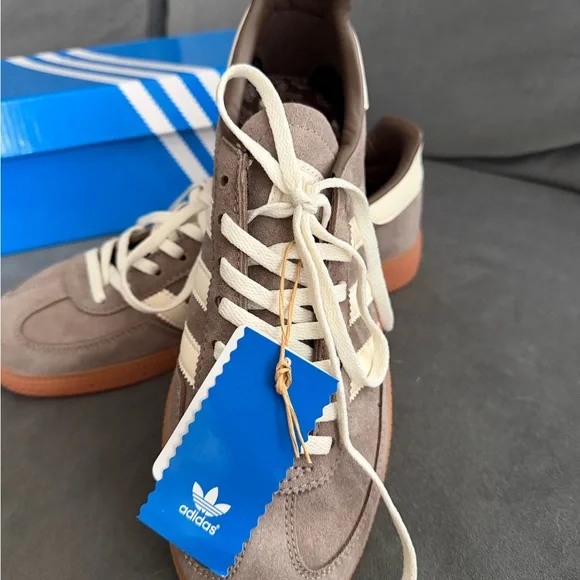 Adidas Unisex Taupe Suede Sneakers